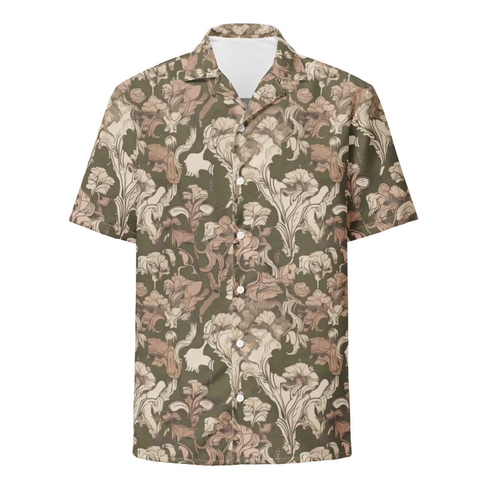 Moss Garden Reverie on Button Shirt — Front