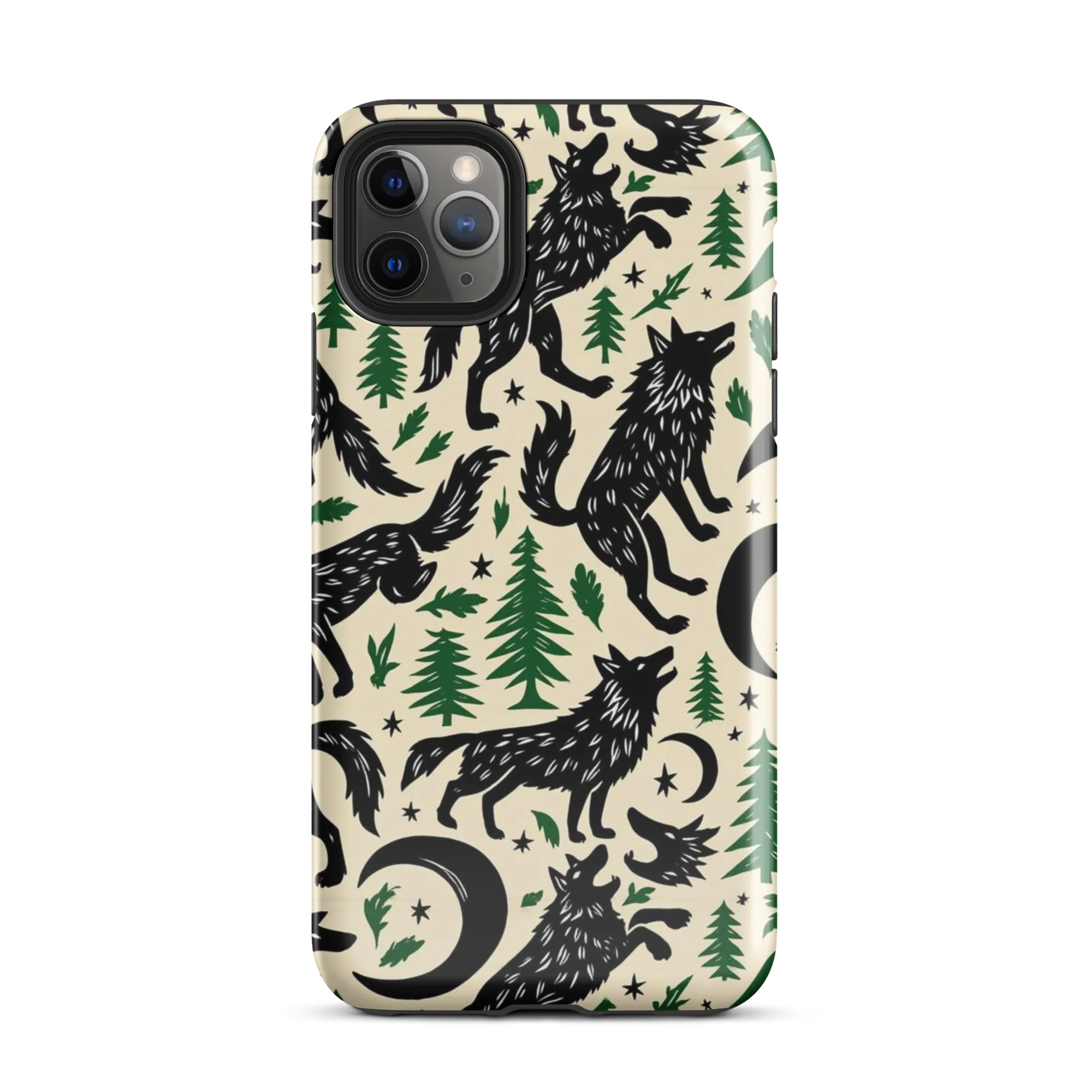 Black Pine Howl on Tough Case for iPhone® — Front