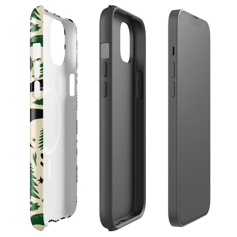 Black Pine Howl on MagSafe Tough Case for iPhone® — Front