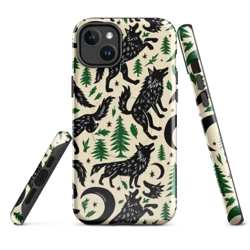 Black Pine Howl on a MagSafe Tough Case for iPhone®