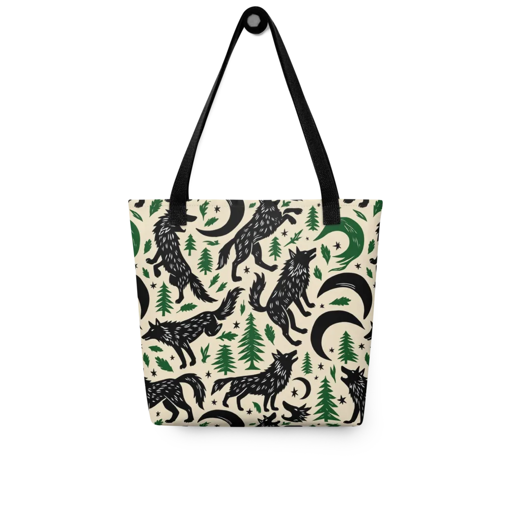 Black Pine Howl on Tote Bag — Front