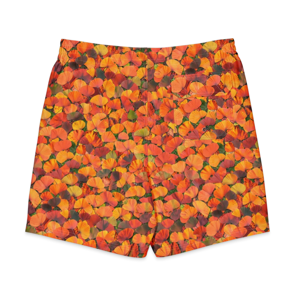 Ginkgo Inferno on Men's Board Shorts — Back