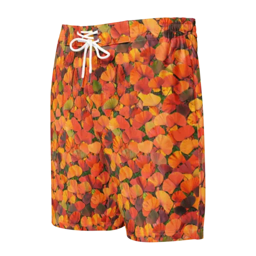 Ginkgo Inferno on a Men's Board Shorts