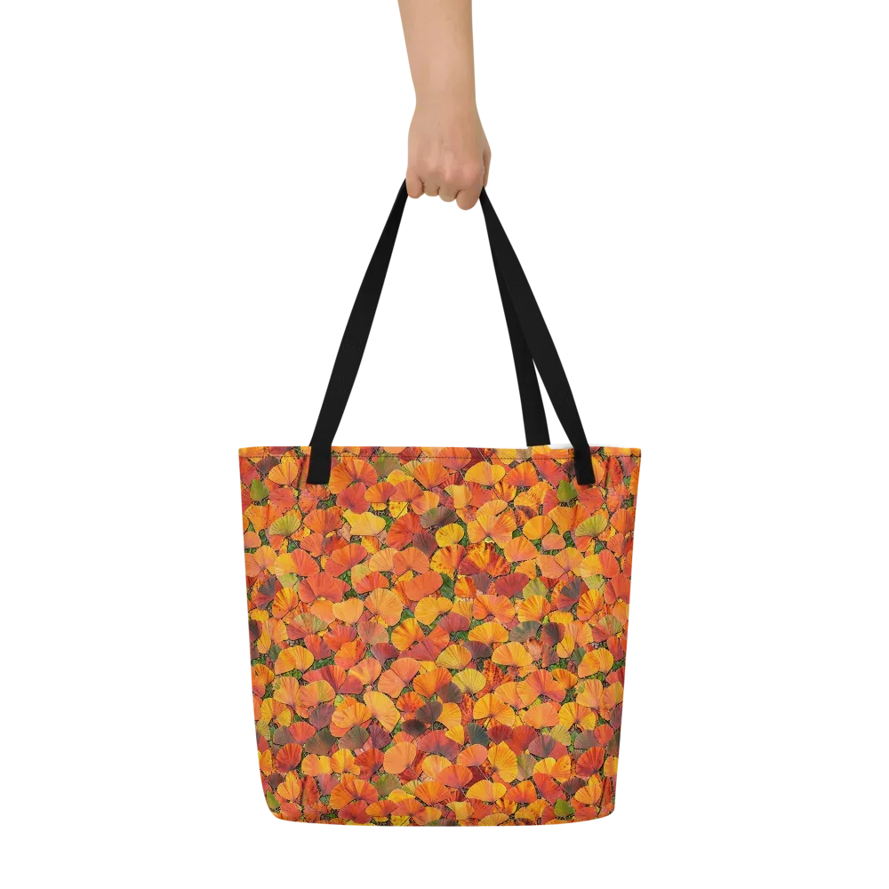 Ginkgo Inferno on Large Tote Bag W/ Pocket — Front