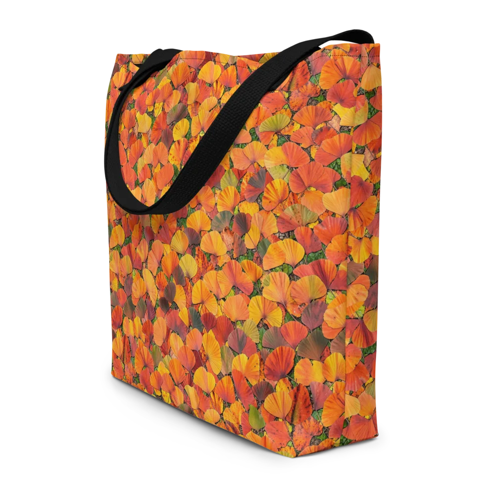 Ginkgo Inferno on Large Tote Bag W/ Pocket — Front