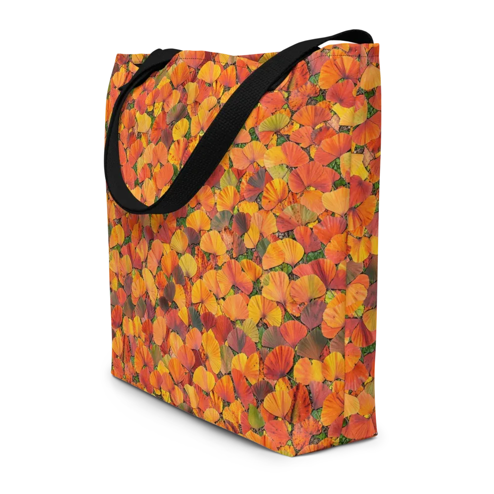Ginkgo Inferno on Large Tote Bag W/ Pocket — Front