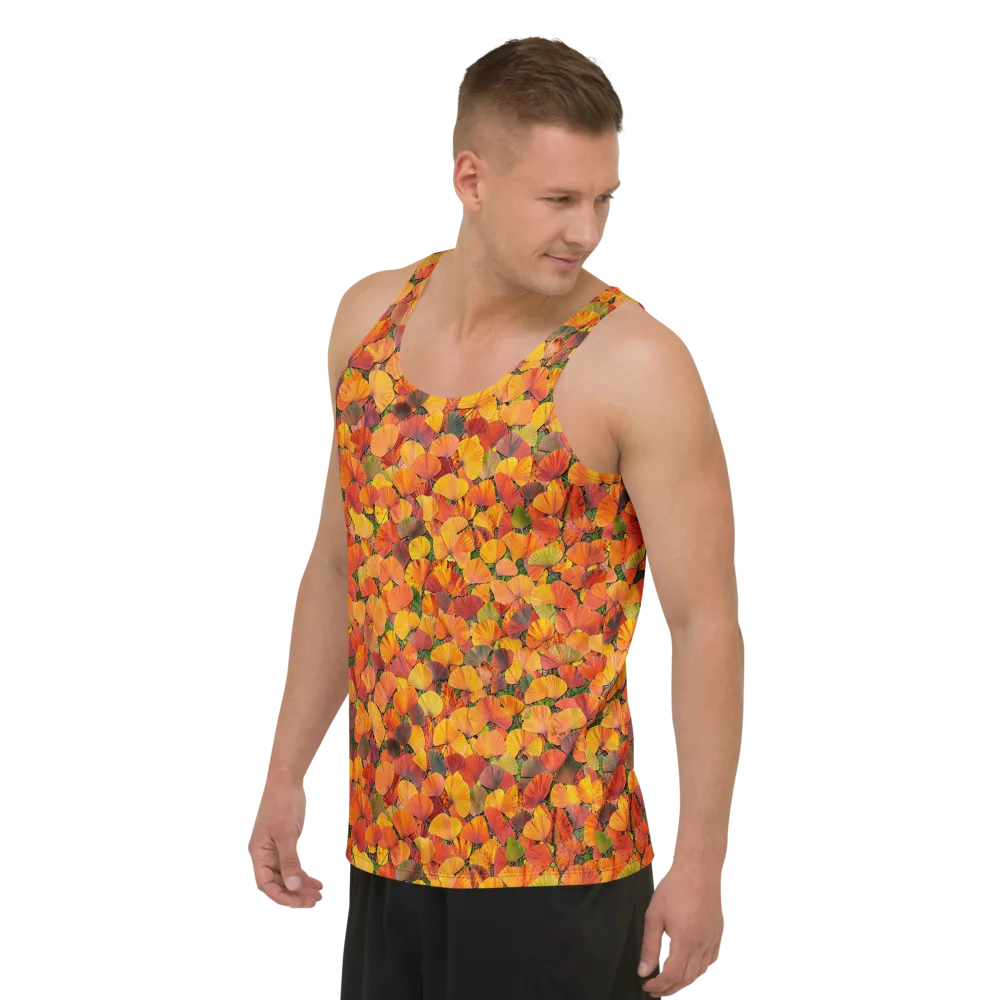 Ginkgo Inferno on Men's Tank Top — Left Front