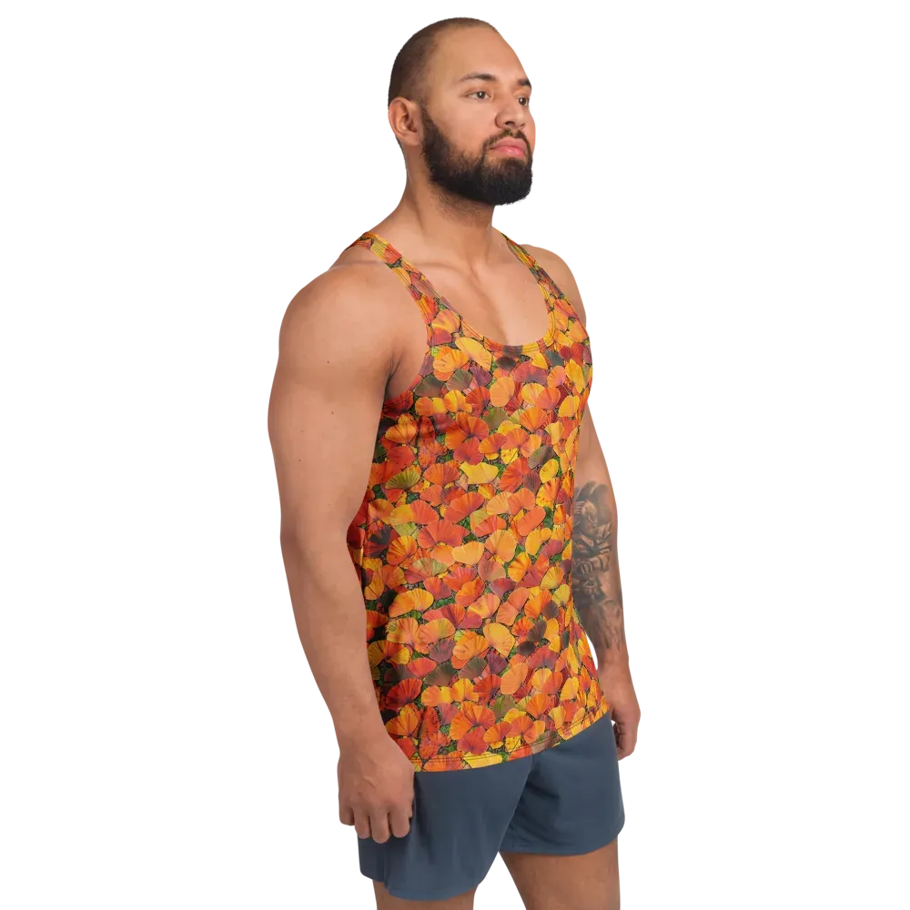 Ginkgo Inferno on Men's Tank Top — Right Front