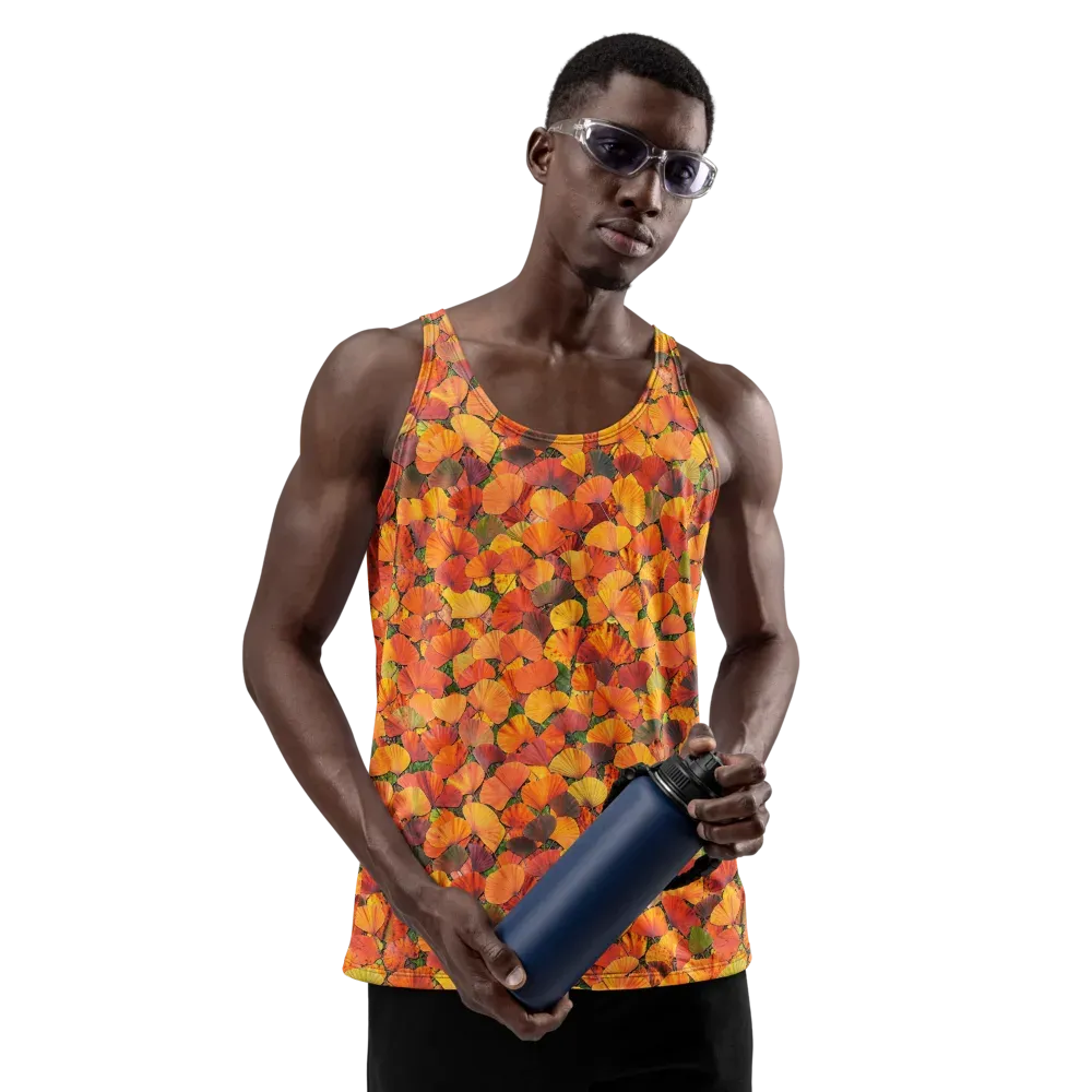 Ginkgo Inferno on Men's Tank Top — Front