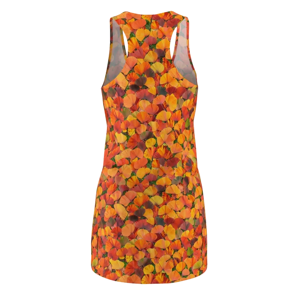 Ginkgo Inferno on Racerback Dress — Back