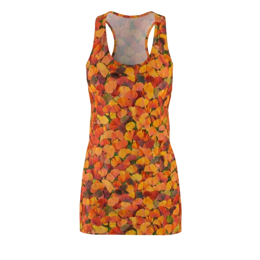 Ginkgo Inferno on a Racerback Dress