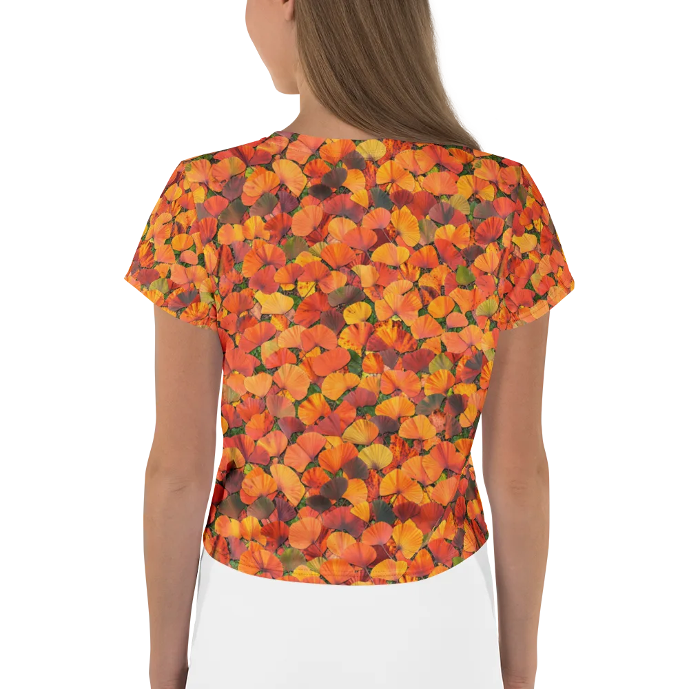 Ginkgo Inferno on Crop Tee — Back