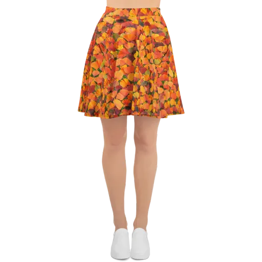Ginkgo Inferno on a Skater Skirt