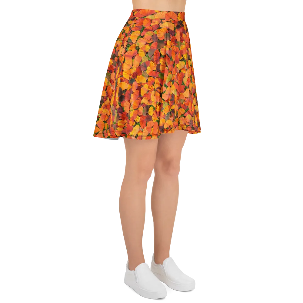 Ginkgo Inferno on Skater Skirt — Right