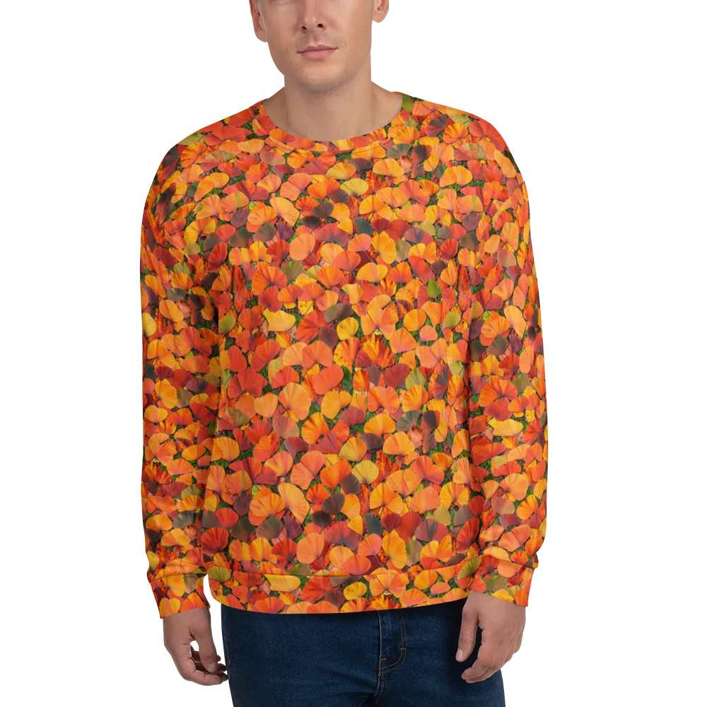 Ginkgo Inferno on Sweatshirt — Front