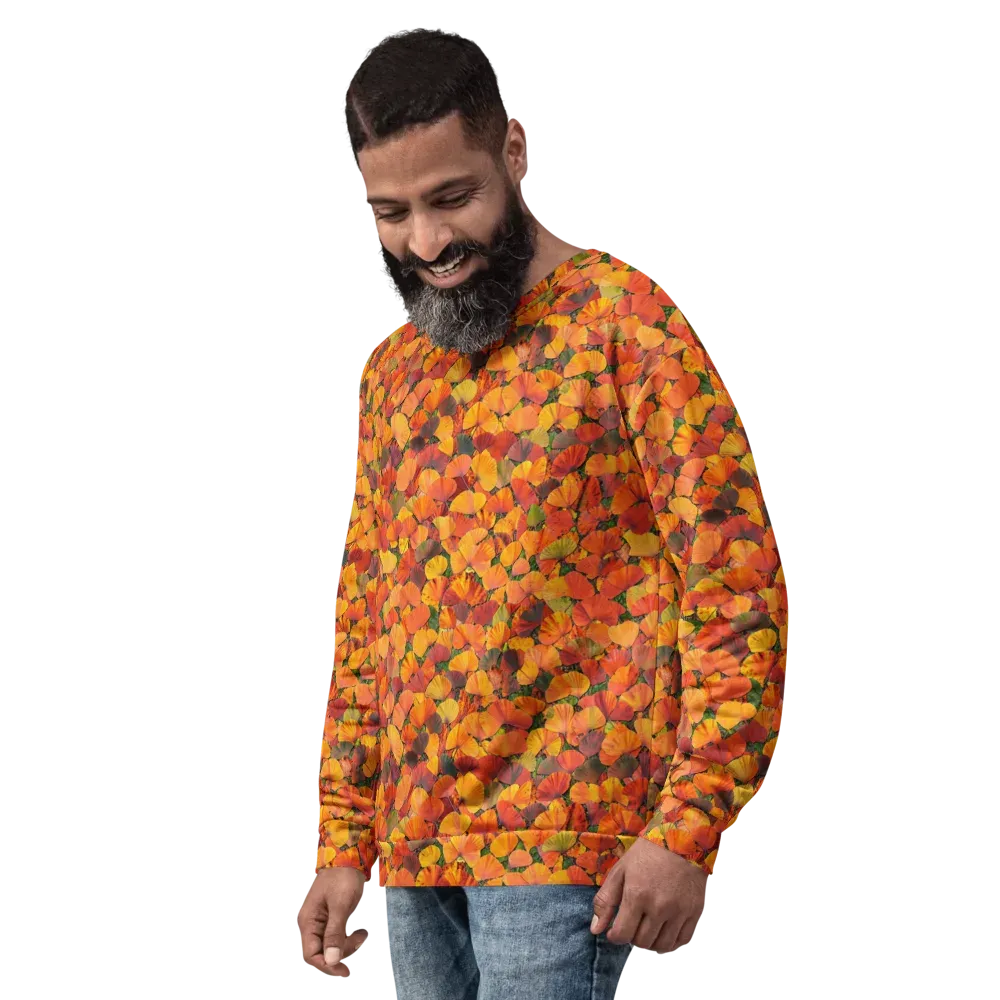 Ginkgo Inferno on Sweatshirt — Left Front