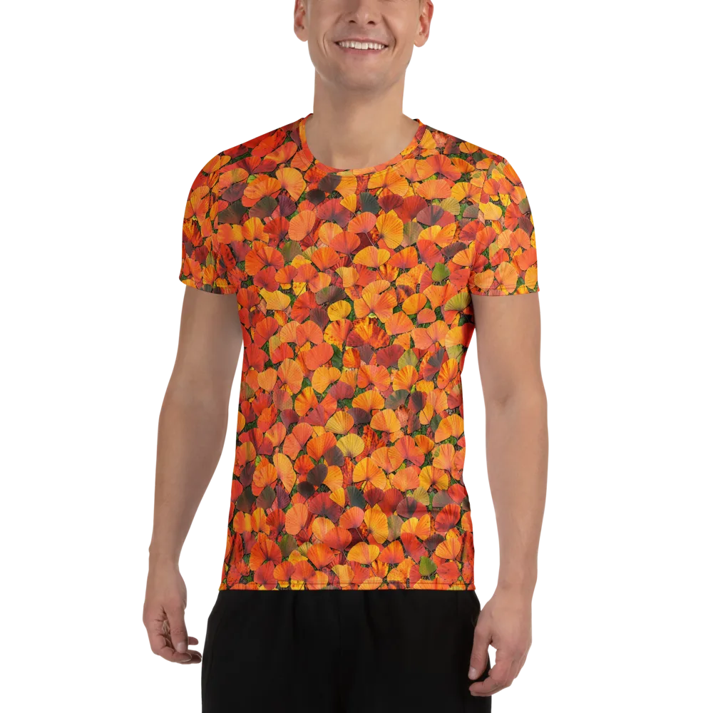 Ginkgo Inferno on Men's Athletic T-Shirt — Front