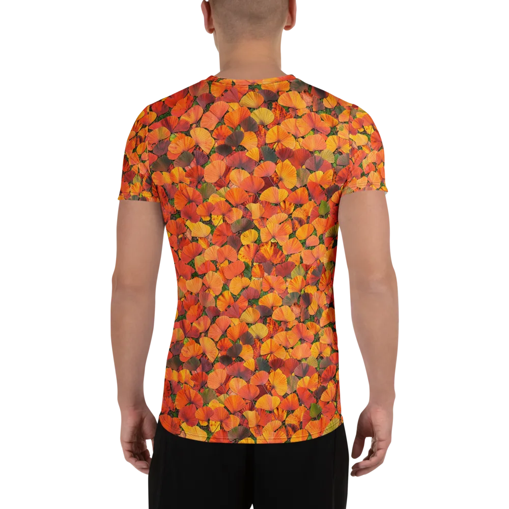 Ginkgo Inferno on Men's Athletic T-Shirt — Back
