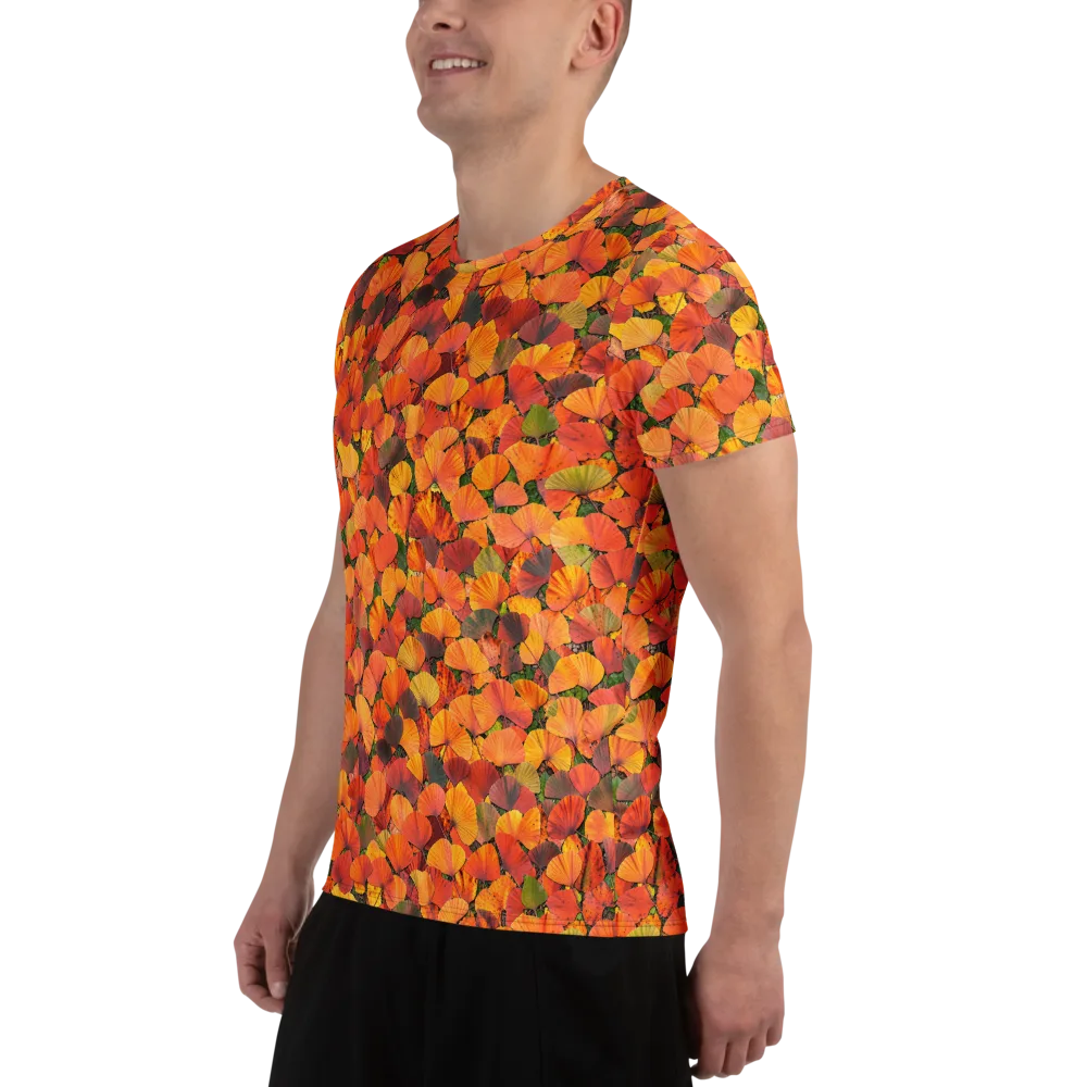 Ginkgo Inferno on Men's Athletic T-Shirt — Left