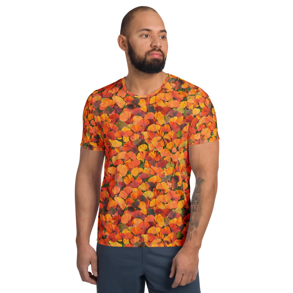 Ginkgo Inferno on Men's Athletic T-Shirt — Front