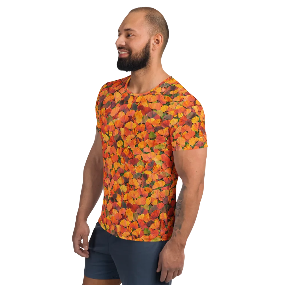 Ginkgo Inferno on Men's Athletic T-Shirt — Left