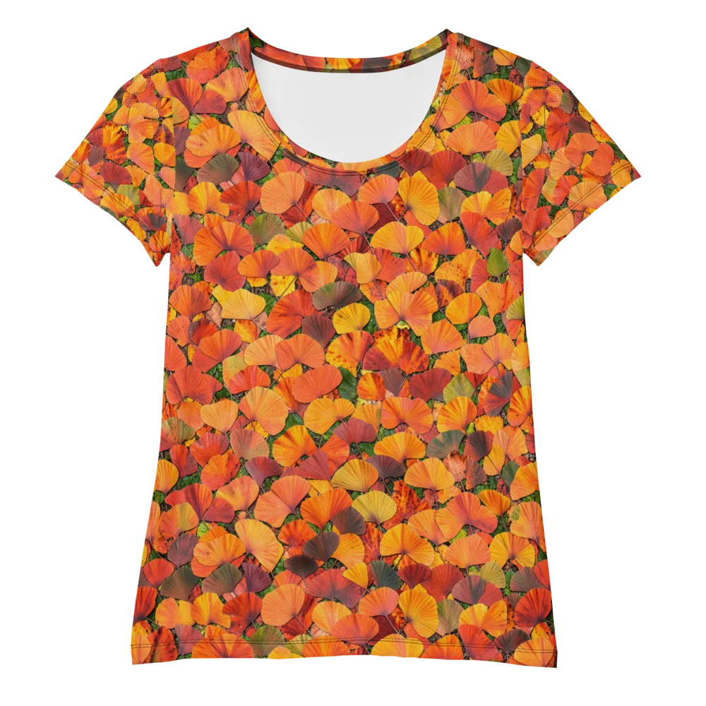 Ginkgo Inferno on Women's Athletic T-Shirt — Front