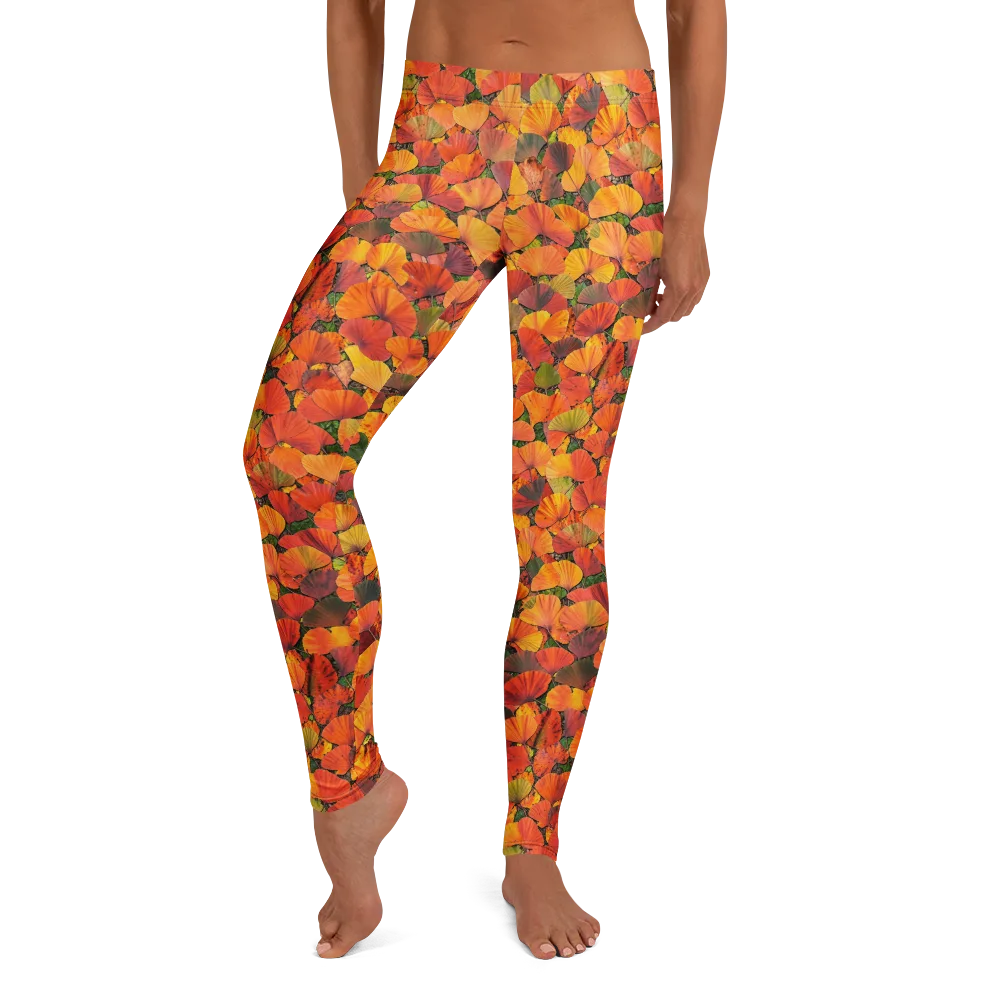 Ginkgo Inferno on Leggings — Front