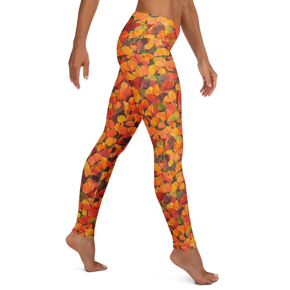 Ginkgo Inferno on Leggings — Right
