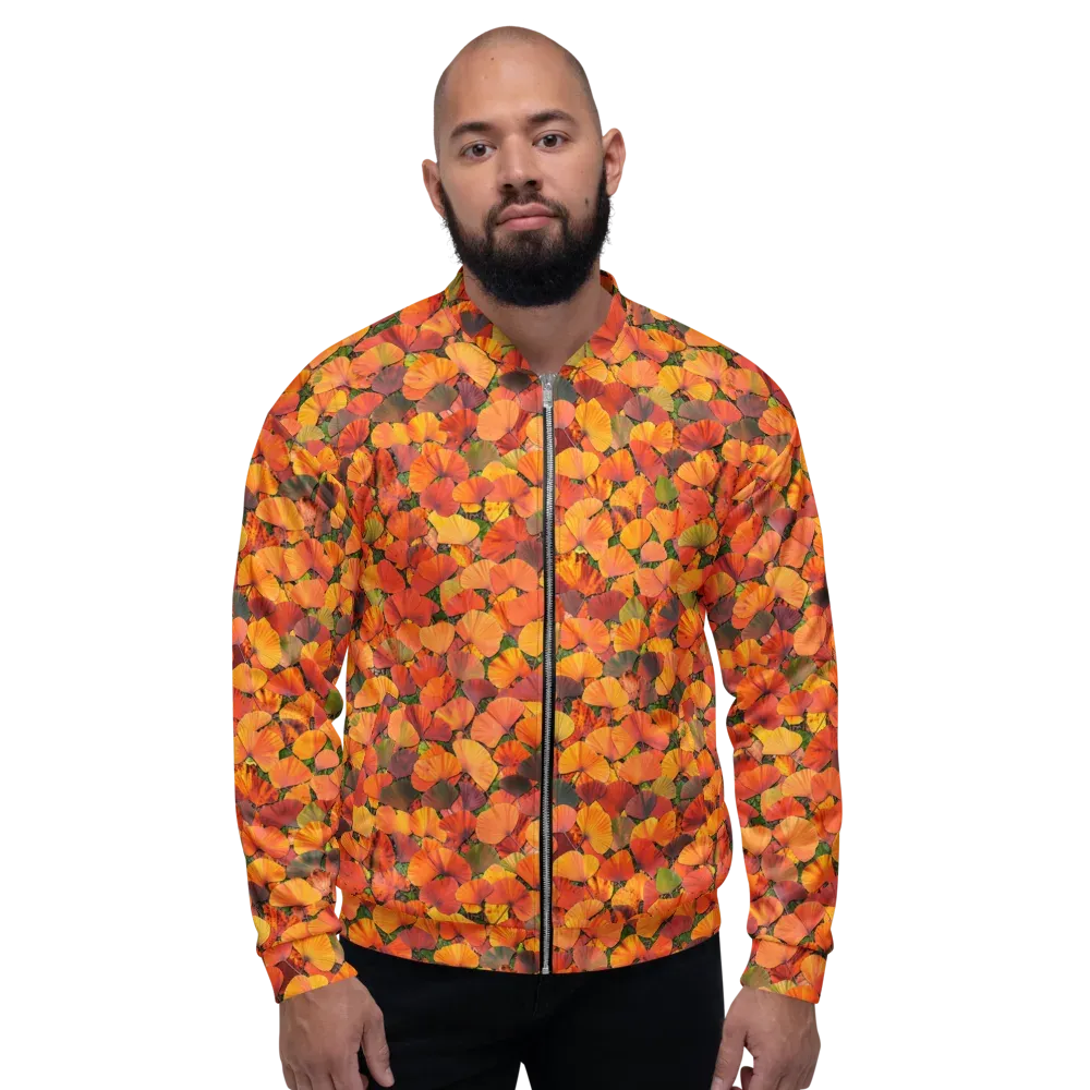 Ginkgo Inferno on Bomber Jacket — Front