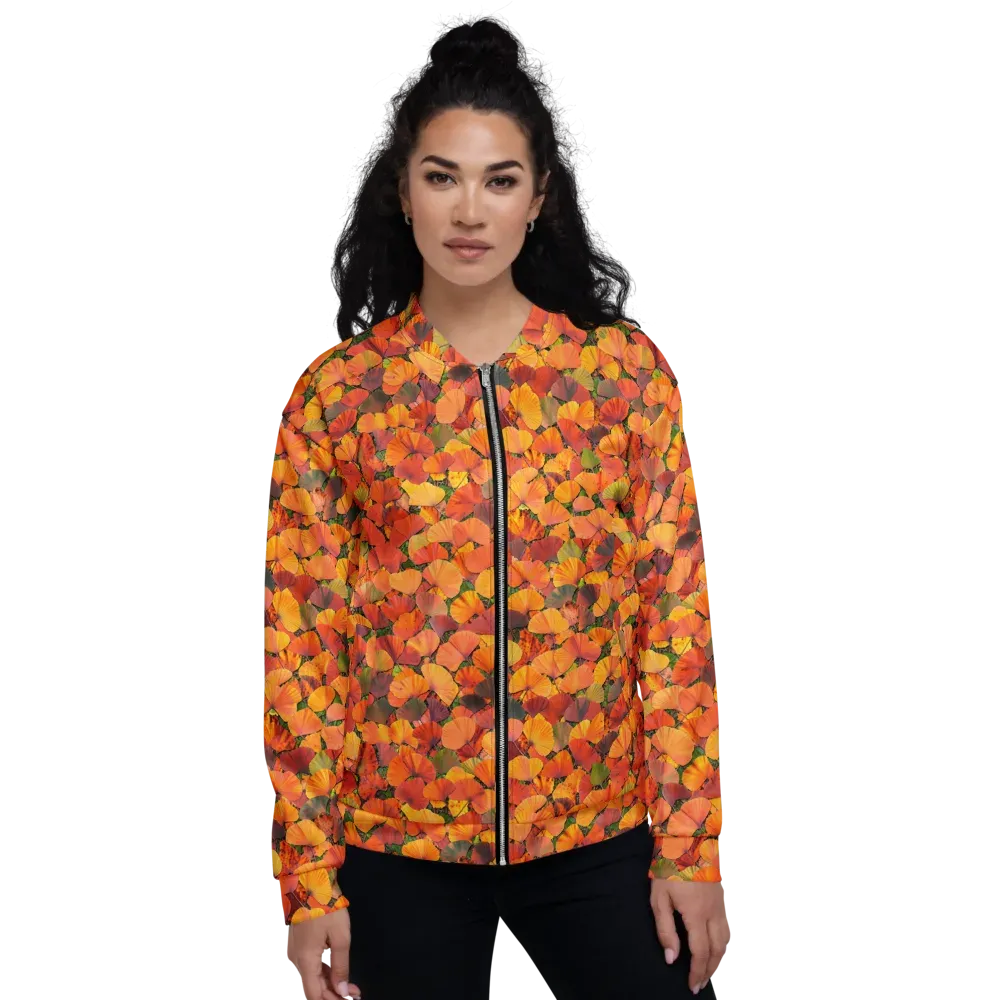 Ginkgo Inferno on Bomber Jacket — Front