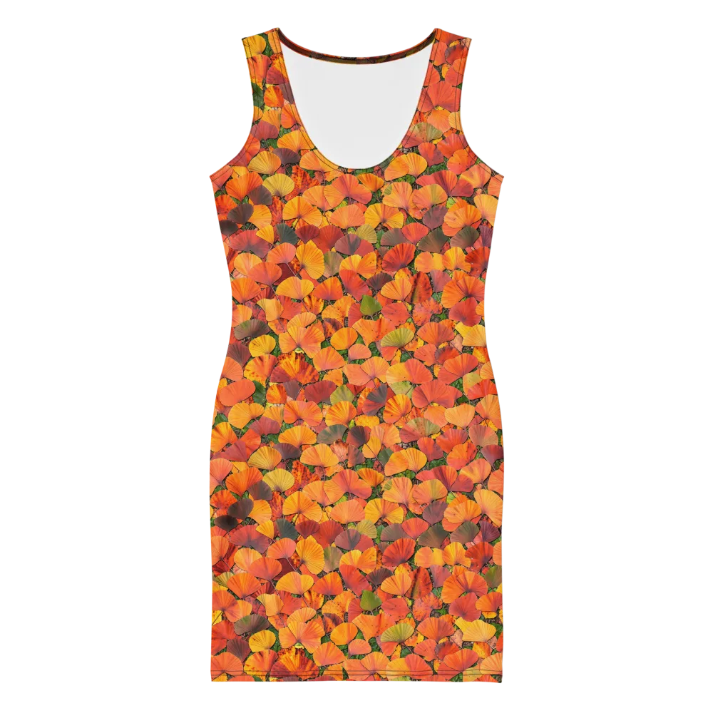 Ginkgo Inferno on Bodycon Dress — Front