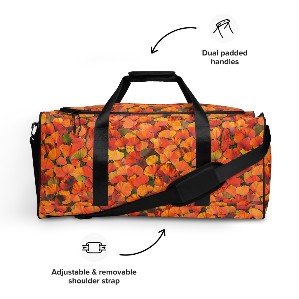 Ginkgo Inferno on Duffle Bag — Front