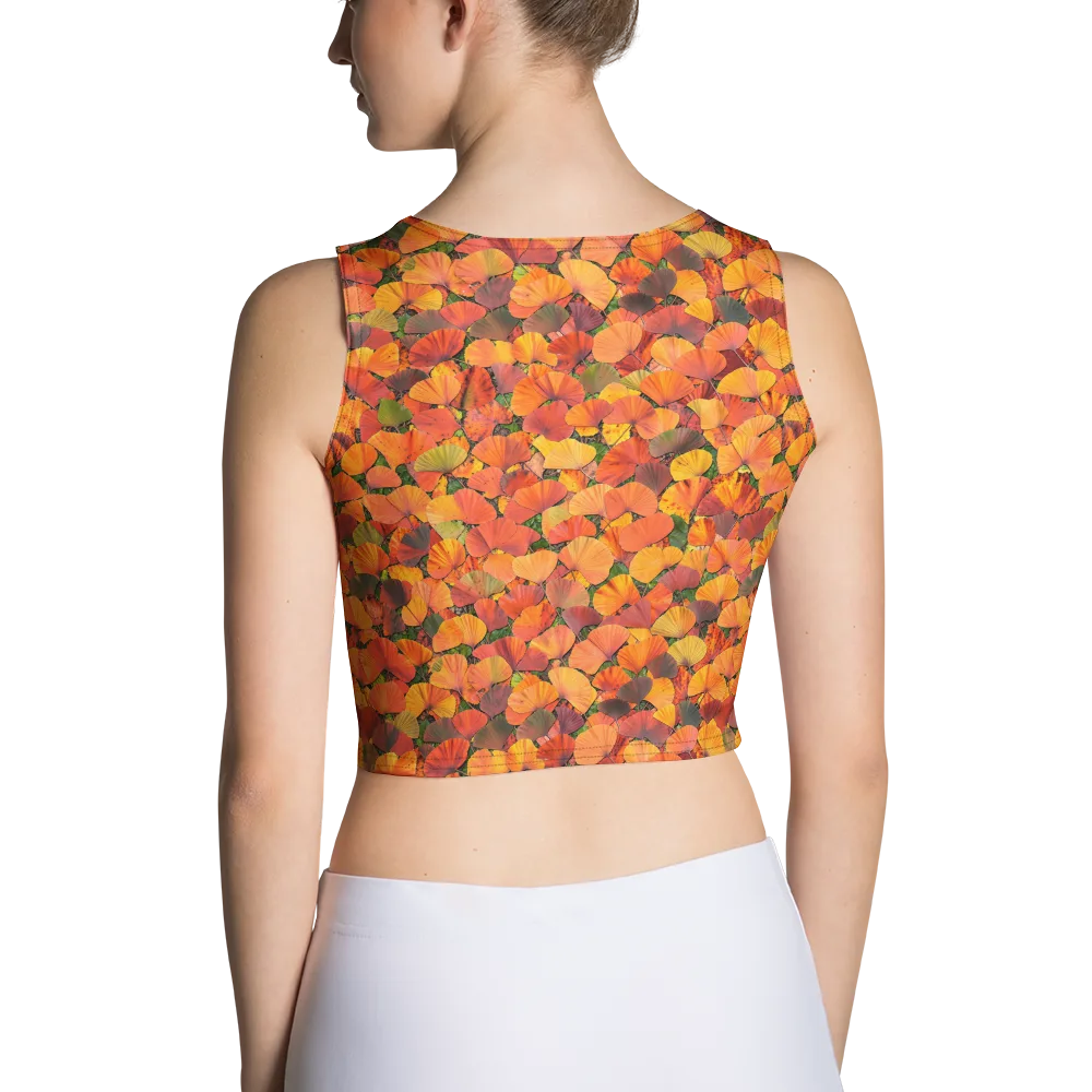 Ginkgo Inferno on Crop Top — Back