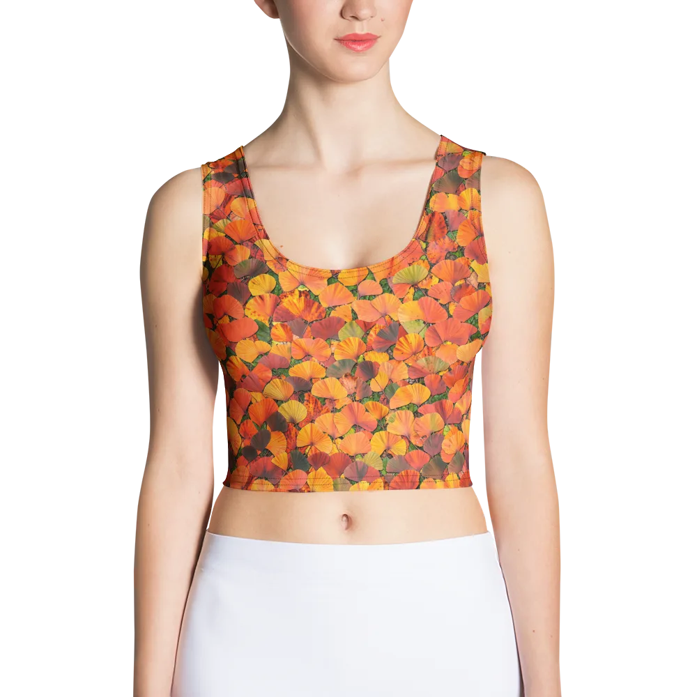 Ginkgo Inferno on Crop Top — Front