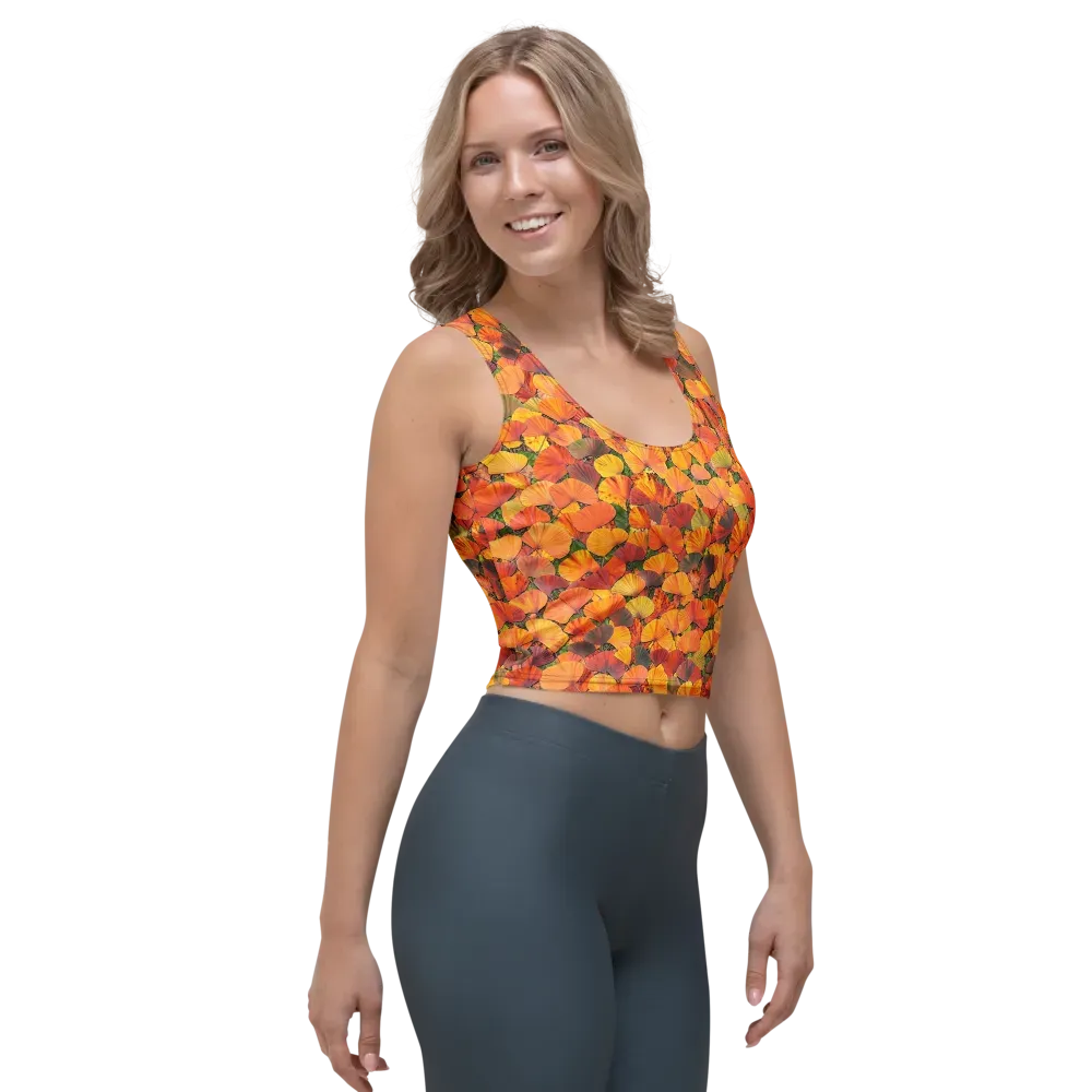 Ginkgo Inferno on Crop Top — Right Front