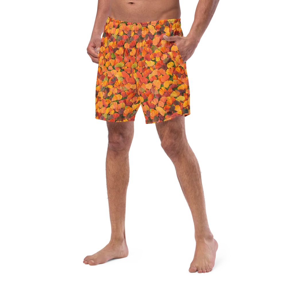 Ginkgo Inferno on Swim Trunks — Left Front