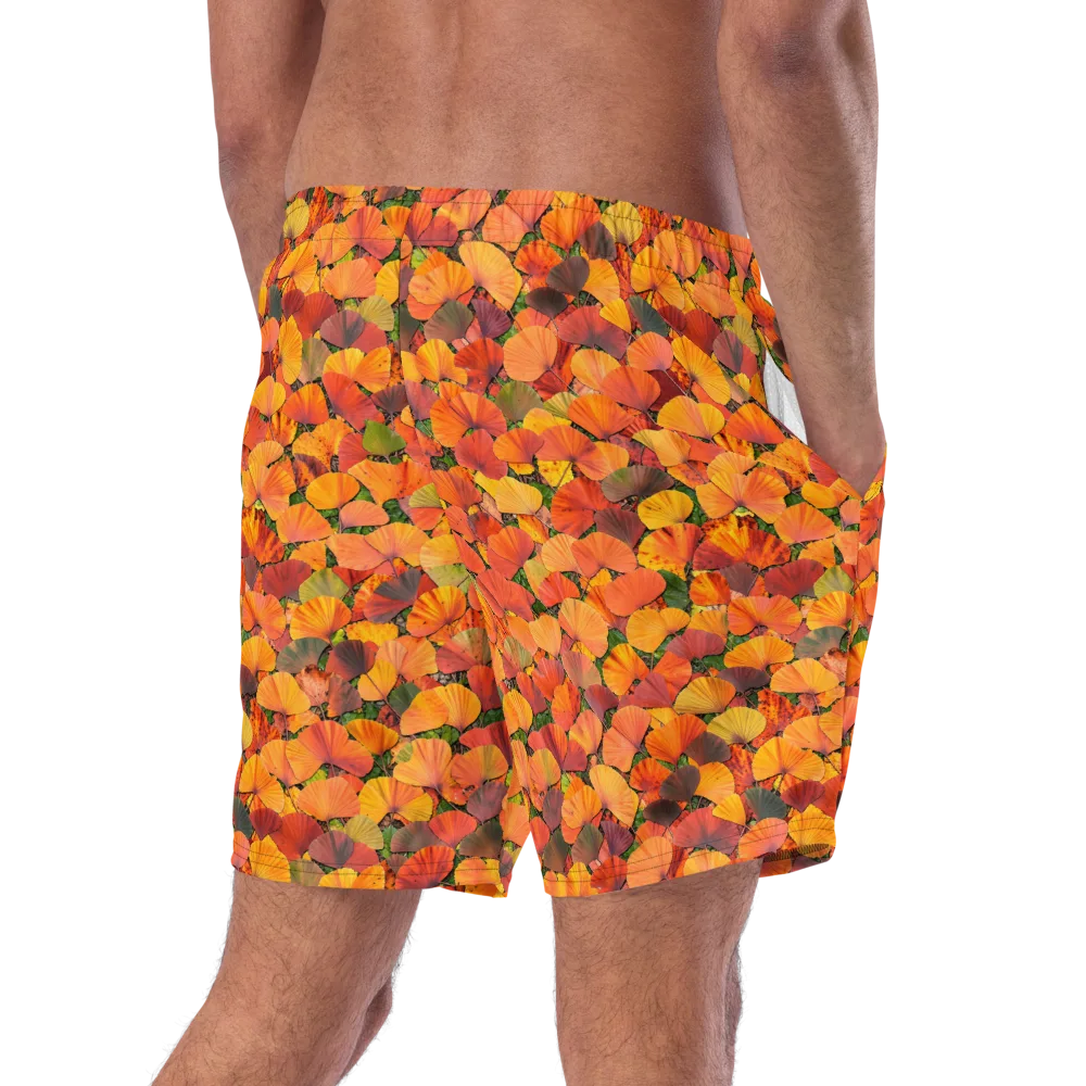 Ginkgo Inferno on Swim Trunks — Right Back