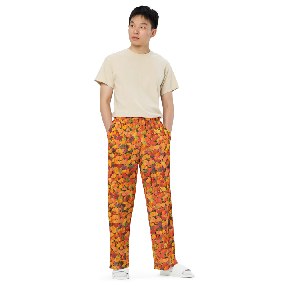 Ginkgo Inferno on Wide-Leg Pants — Front