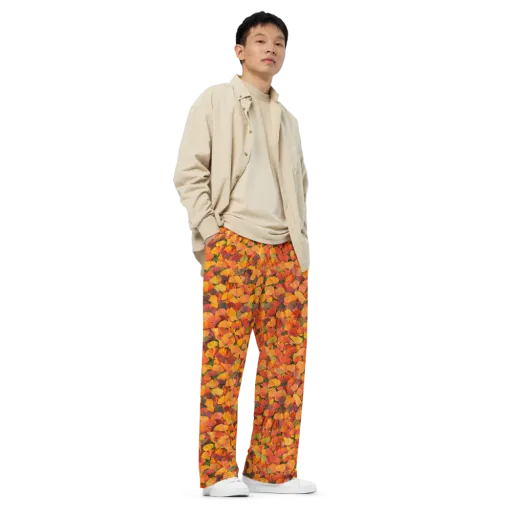 Ginkgo Inferno on a Wide-Leg Pants