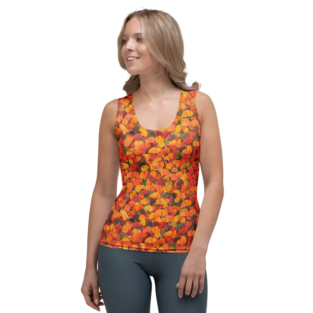 Ginkgo Inferno on Women's Tank Top — Front