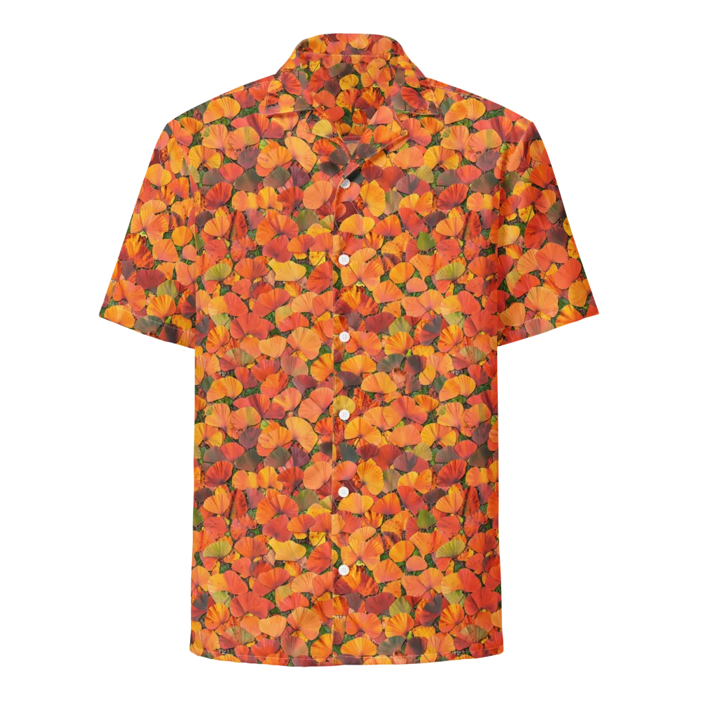 Ginkgo Inferno on Button Shirt — Front