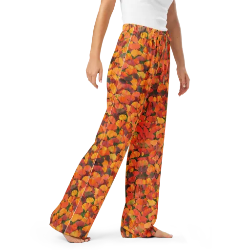 Ginkgo Inferno on a Women's Pajama Pants