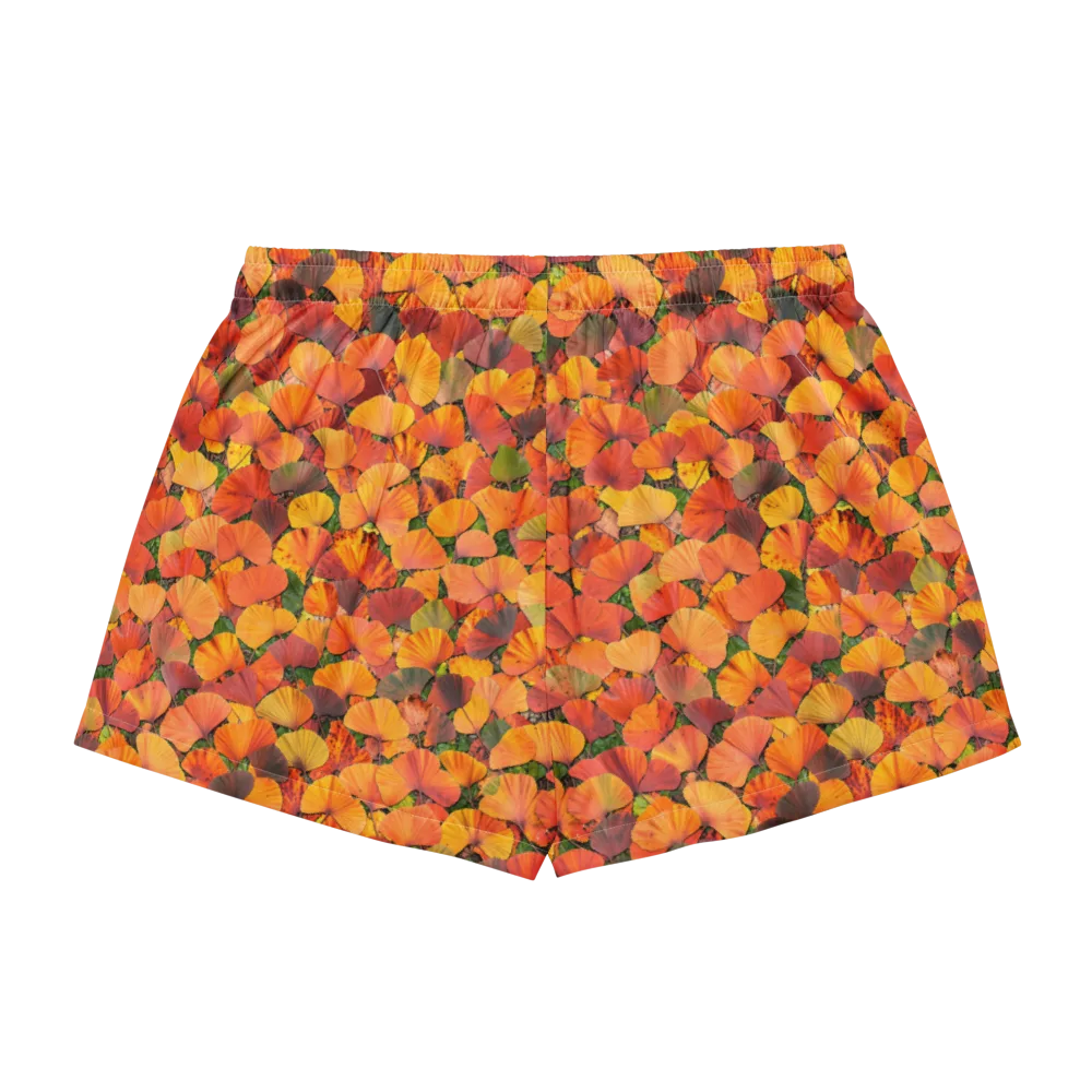 Ginkgo Inferno on Women's Pajama Shorts — Back