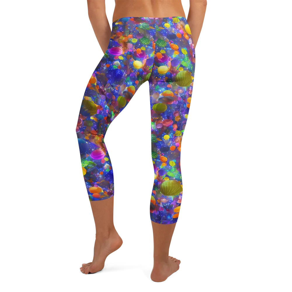 Chromatic Candy on Capri Leggings — Back