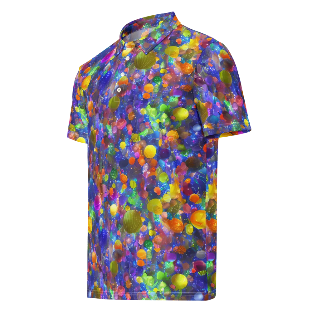Chromatic Candy on Men's Slim Fit Polo Shirt — Left Front