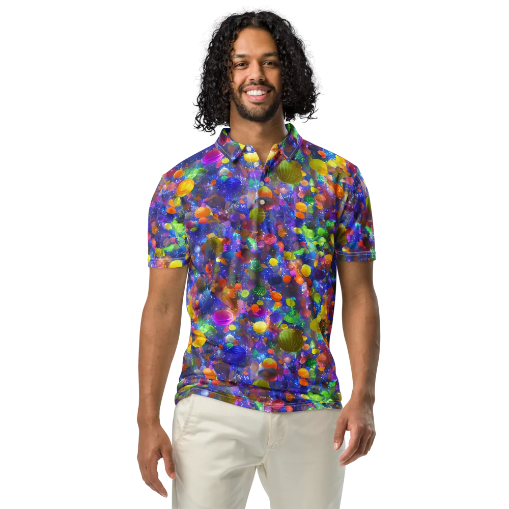Chromatic Candy on Men's Slim Fit Polo Shirt — Front