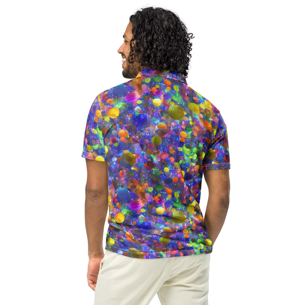 Chromatic Candy on Men's Slim Fit Polo Shirt — Back