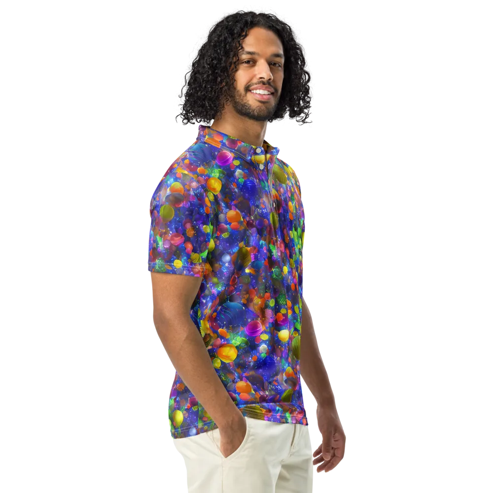 Chromatic Candy on Men's Slim Fit Polo Shirt — Right Front