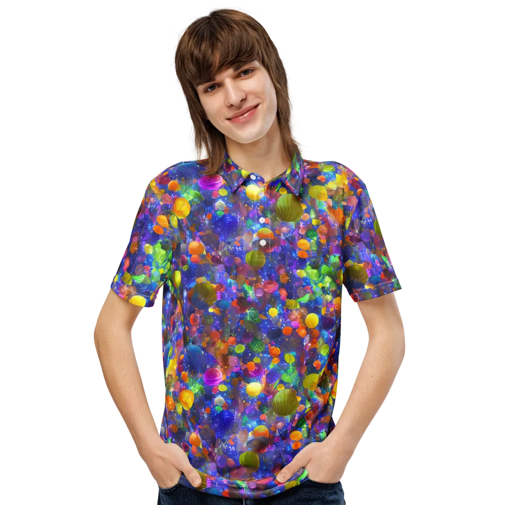 Chromatic Candy on Men's Slim Fit Polo Shirt — Front