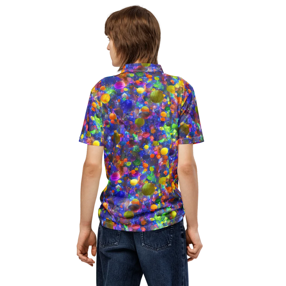 Chromatic Candy on Men's Slim Fit Polo Shirt — Back
